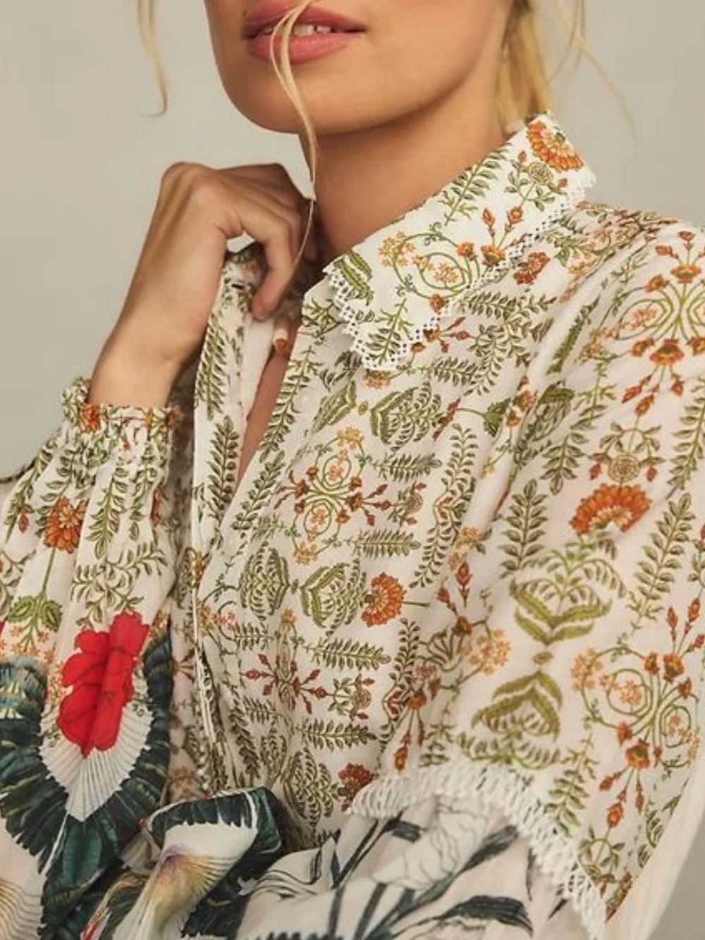 Anthropologie Hawthorn  Buttondown Midi Shirt Dress NWOT. 70%cotton 30% Silk - Picture 5 of 8